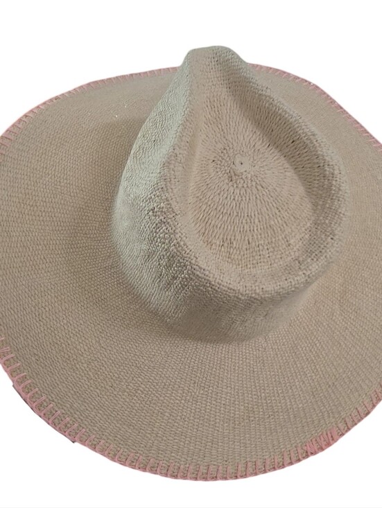 Universal Thread Accessories - Universal Thread Wide-Brim Straw Sun Hat Tan Resortwear Boutique Beach Travel